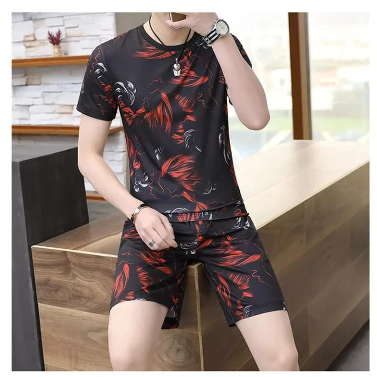 High Quality T-shirt & Half Pant (Two Piece Set)