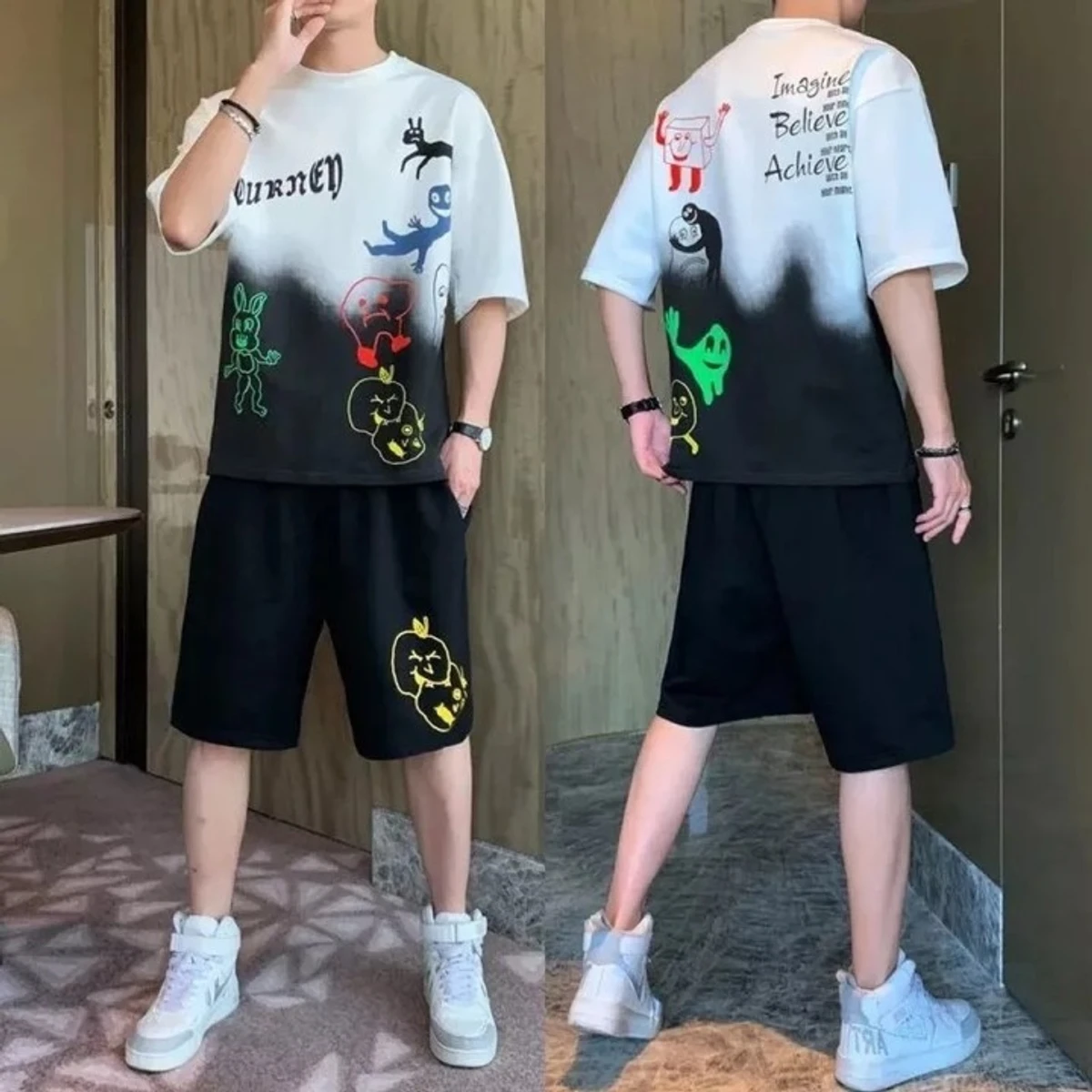 High Quality T-shirt & Half Pant (Two Piece Set)